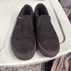 Vans Black Canvas Slip-Ons